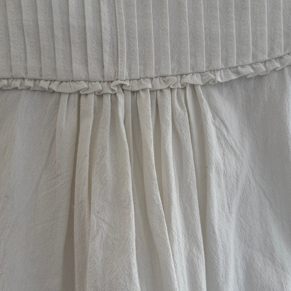 Free People Off White Button Down Dress. XS, NWT baby doll styling. - Picture 10 of 12